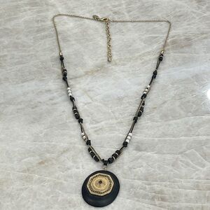 Elegant Black and Gold Pendant Necklace by Chico’s